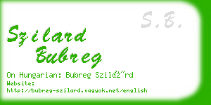 szilard bubreg business card